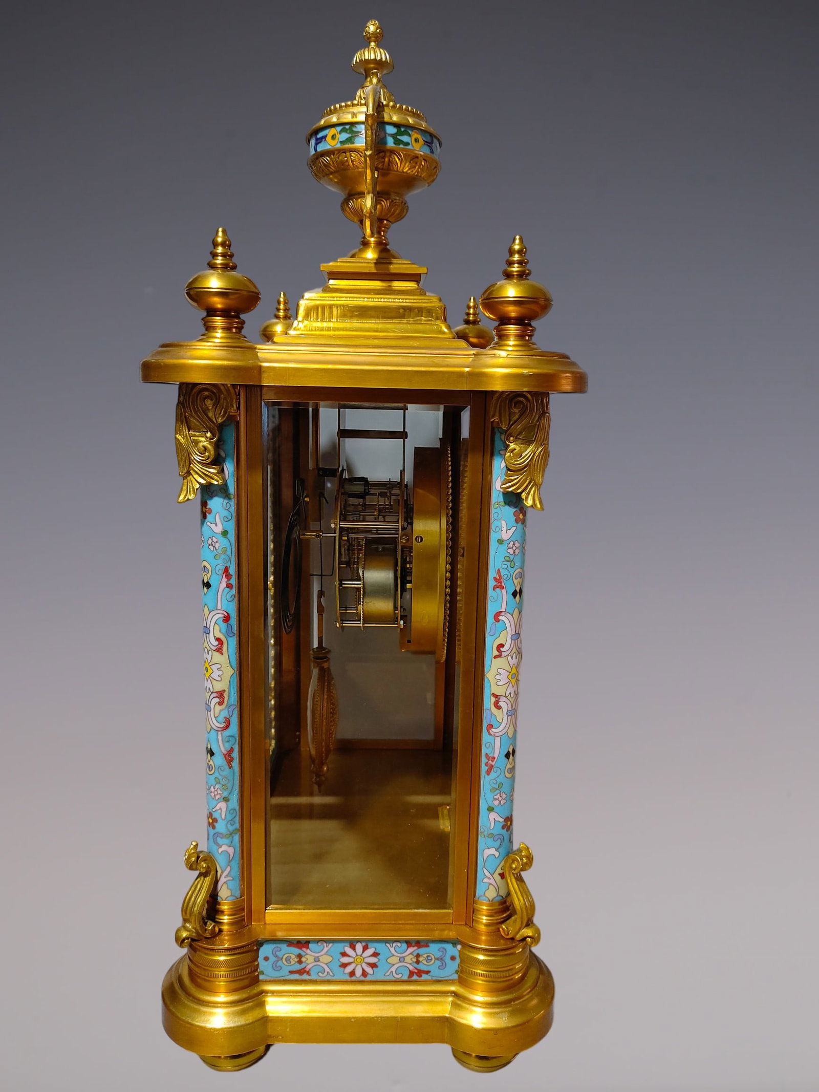 An Exquisite Gilt Bronze Lotus Pattern Clock - 7