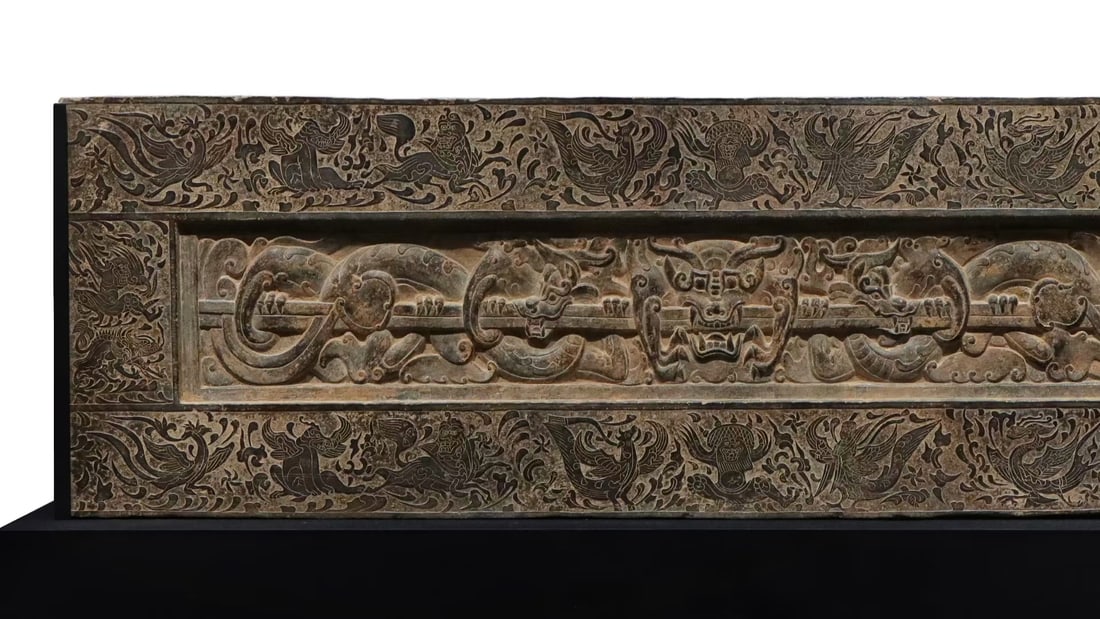 An Exquisite Limestone Auspicious Beast Pattern Ornament - 2