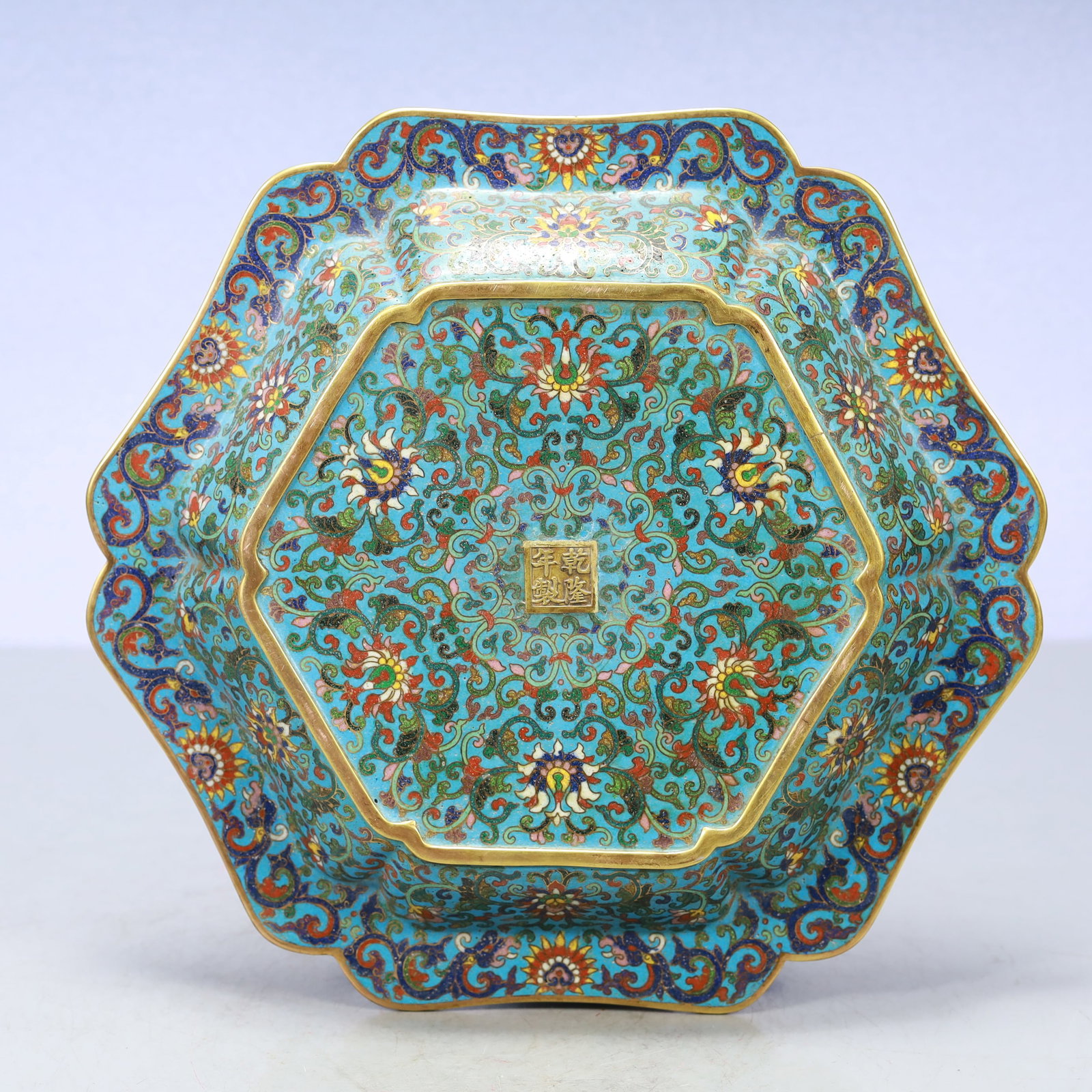 A Exquisite Cloisonne Lotus Pattern Dragon Pattern Double-Ears Cup - 10