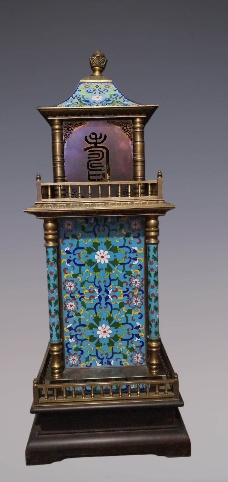 An Exquisite Bronze Lotus Pattern Clock - 3