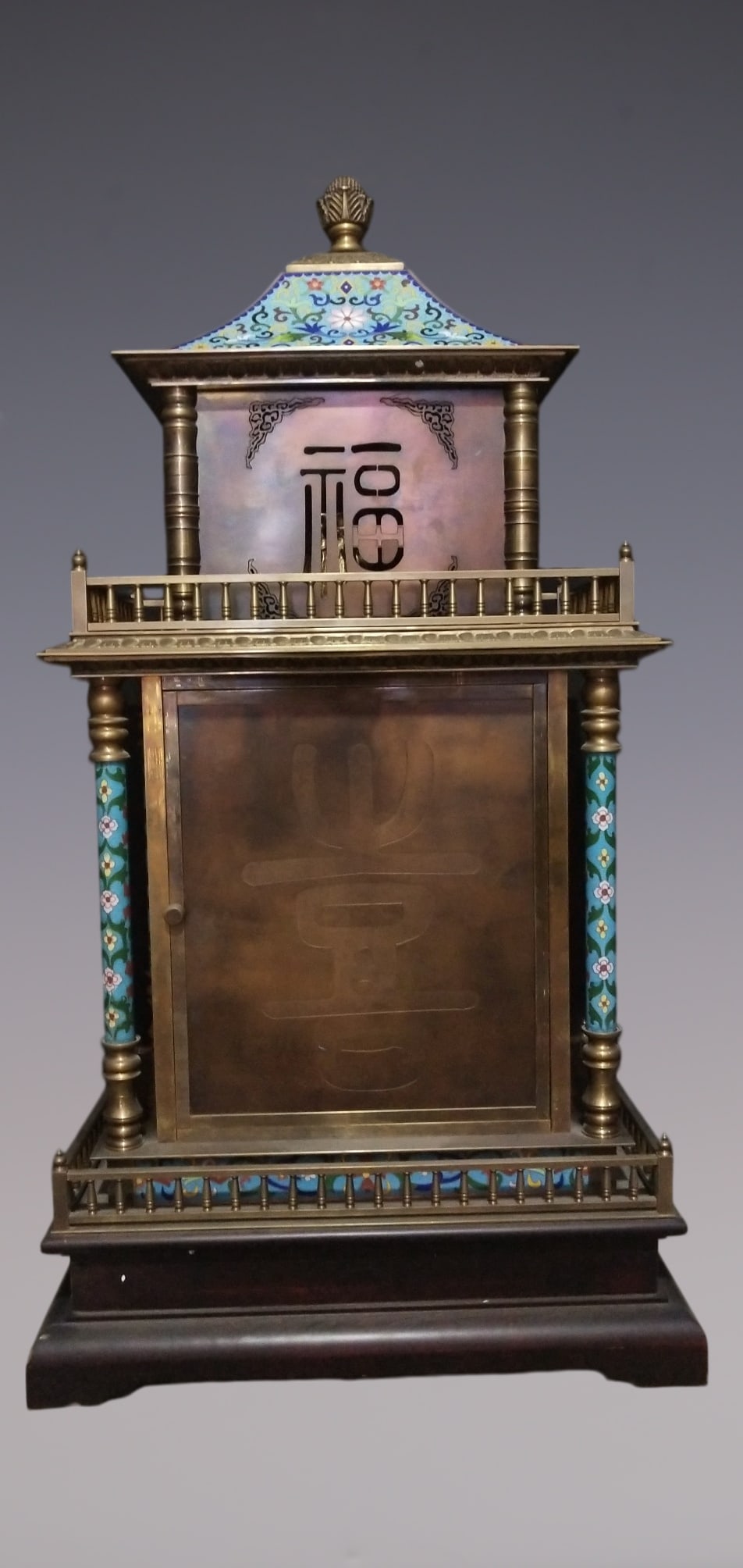 An Exquisite Bronze Lotus Pattern Clock - 4