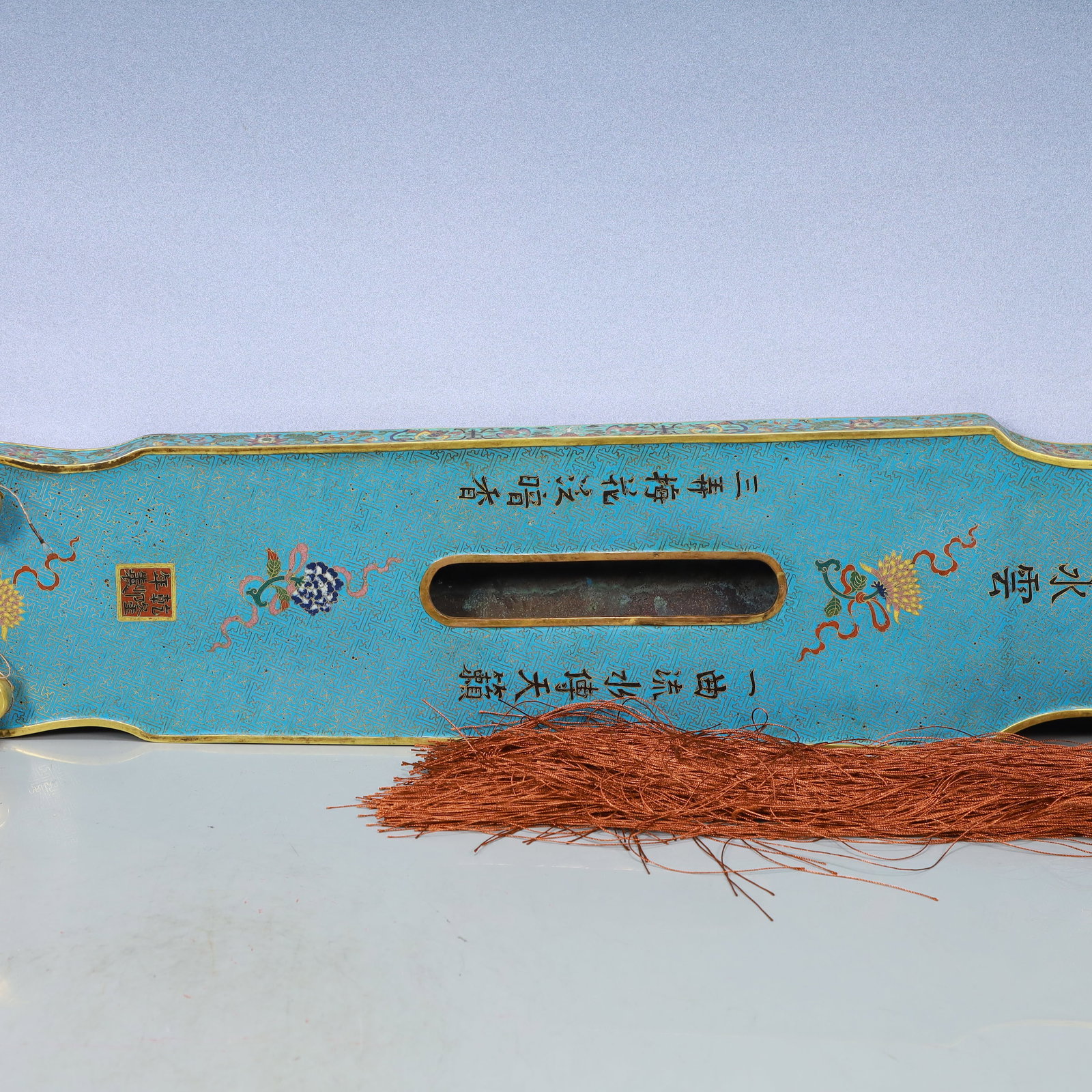 A Exquisite Cloisonne Lotus Pattern Dragon Pattern Zither - 7