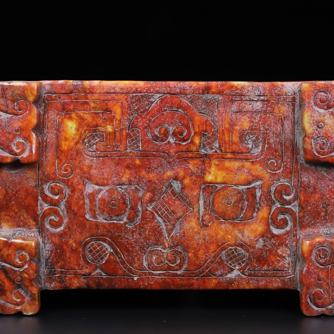 An Exquisite White Jade Beast-Face Pattern Box - 3