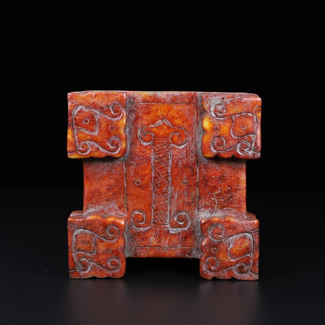 An Exquisite White Jade Beast-Face Pattern Box - 5