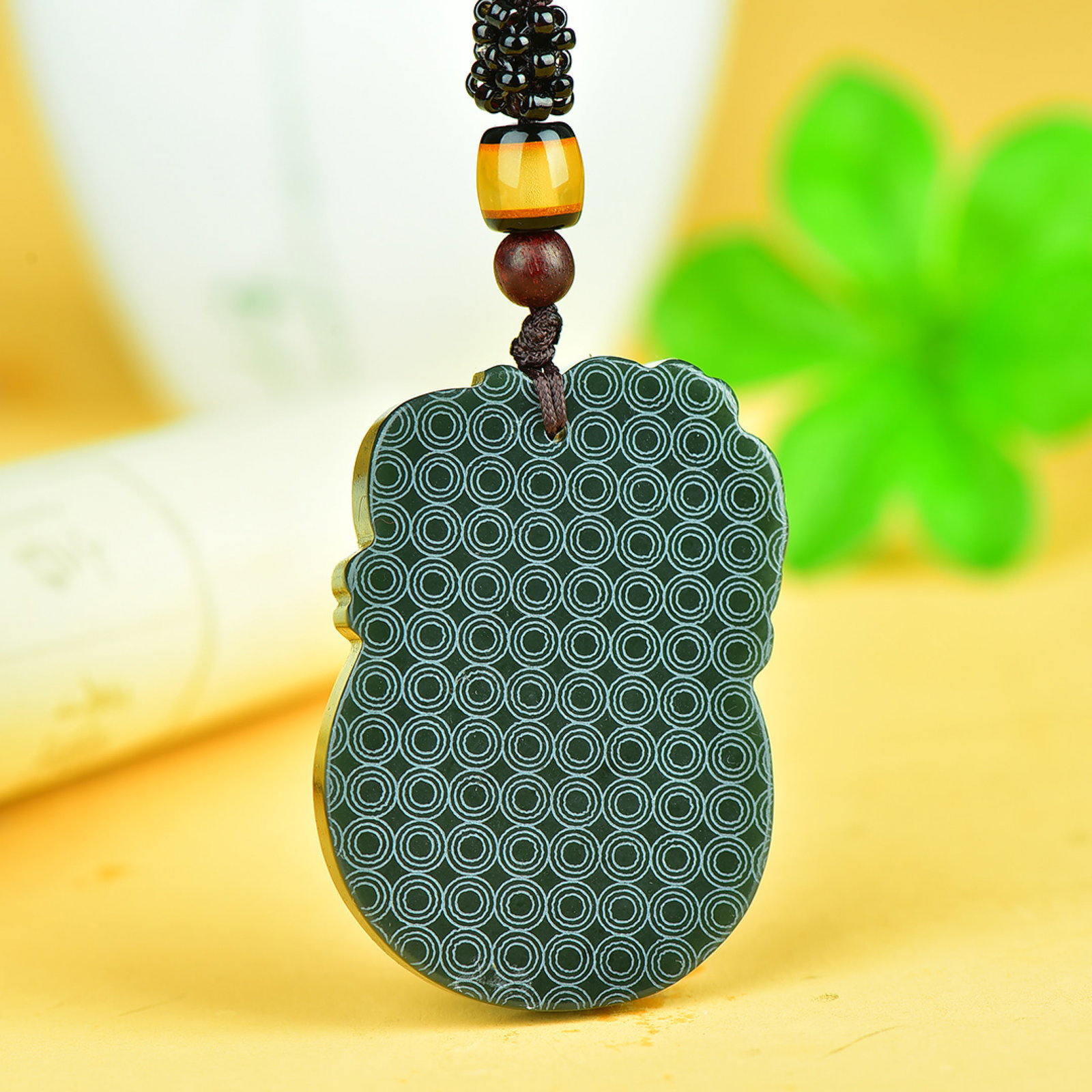 An Exquisite Jasper Auspicious Beast Pattern Pendant - 5