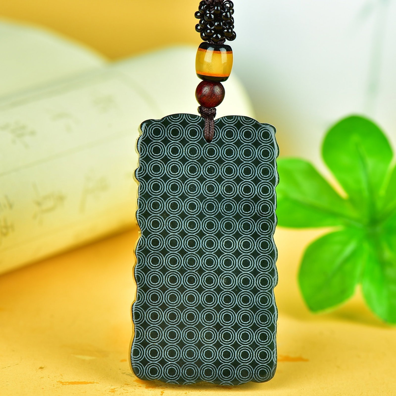 An Exquisite Jasper Auspicious Beast Pattern Pendant - 5