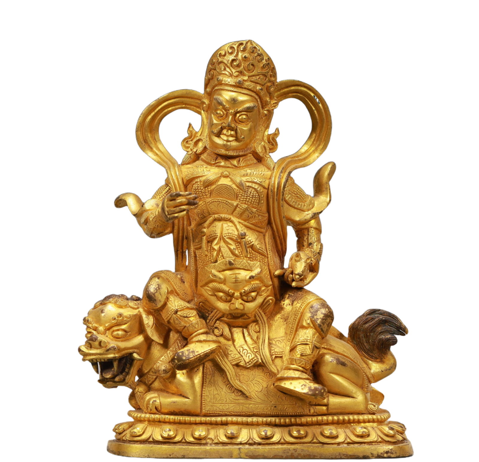 An Excellent Gilt-Bronze Figure Of Vaishravana (1 of 9)