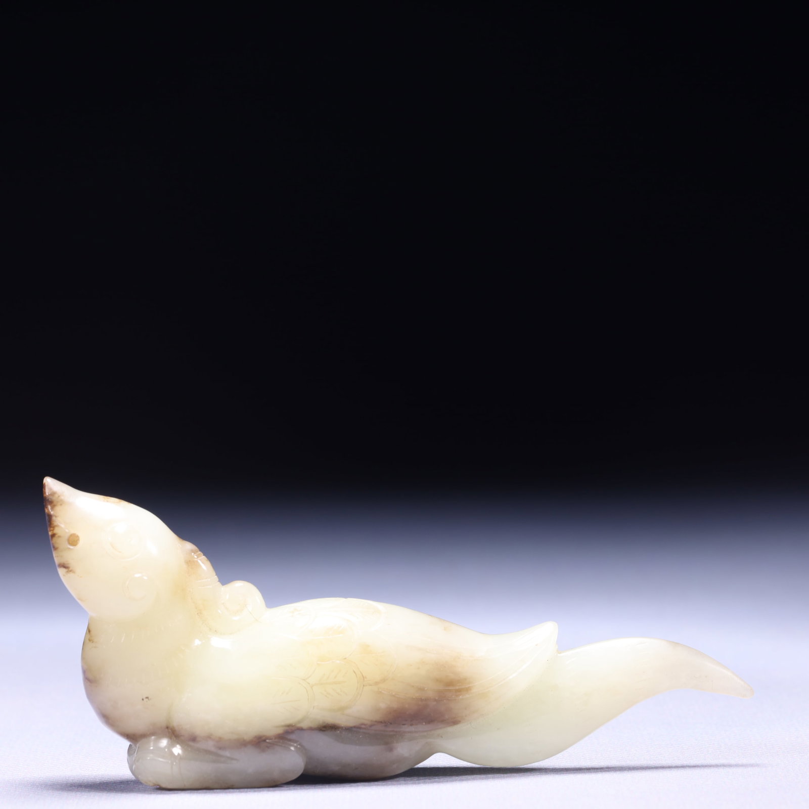 An Exquisite White Jade Phoenix Hairpin: An Exquisite White Jade Phoenix Hairpin,Qing Dynasty,China,Size:4.7inx0.8inx2in,Weight:107g 白玉凤发簪,中国清代