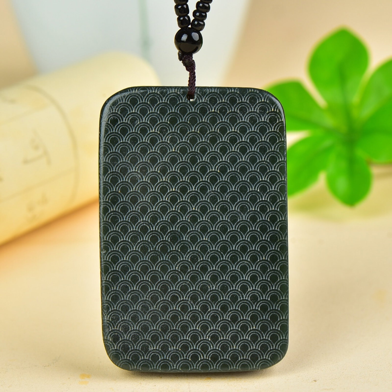 An Exquisite Jasper Tiger Pattern Pendant - 5