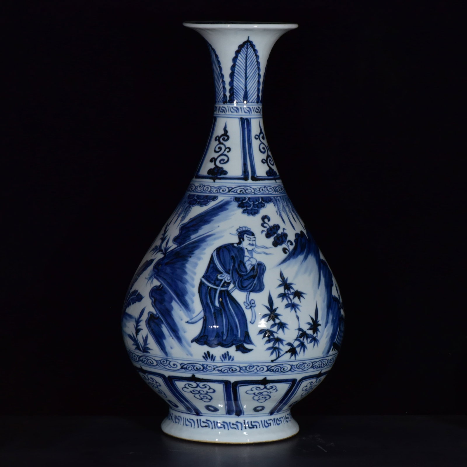 A Huge Blue and White Character and Story Pattern Vase (1 of 9)