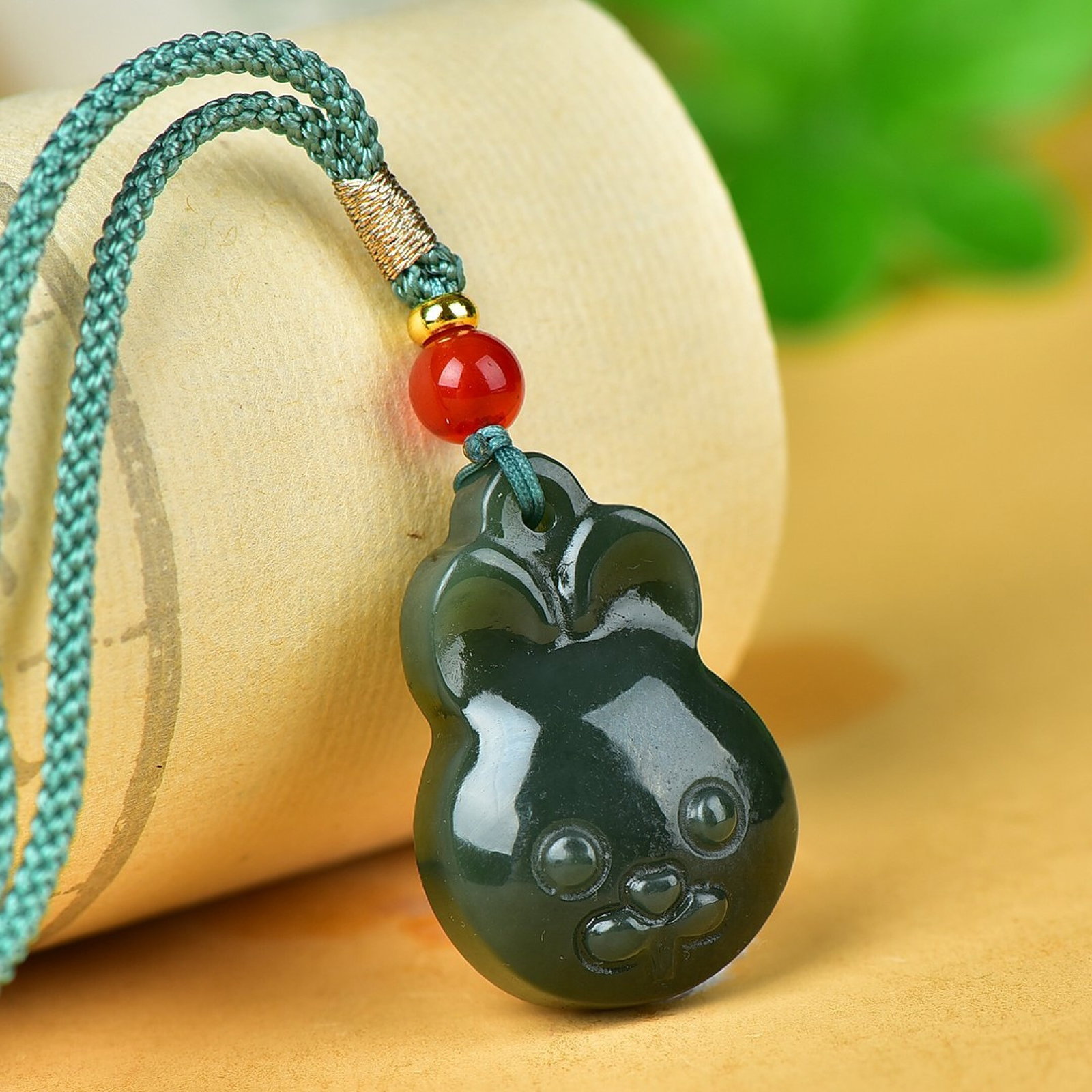 An Exquisite Jasper Rabbit Pattern Pendant - 3