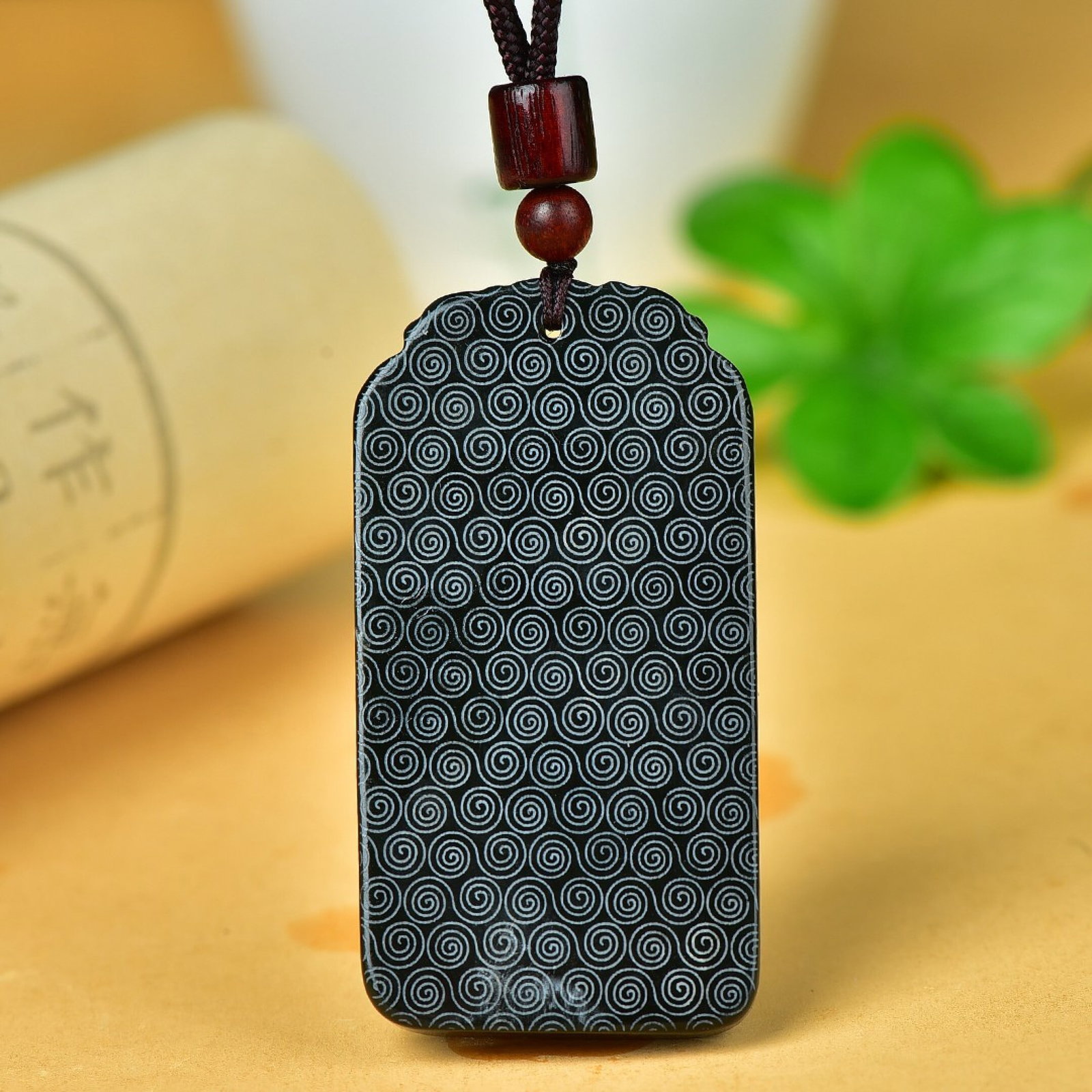 An Exquisite Jasper Figure Pattern Pendant - 4