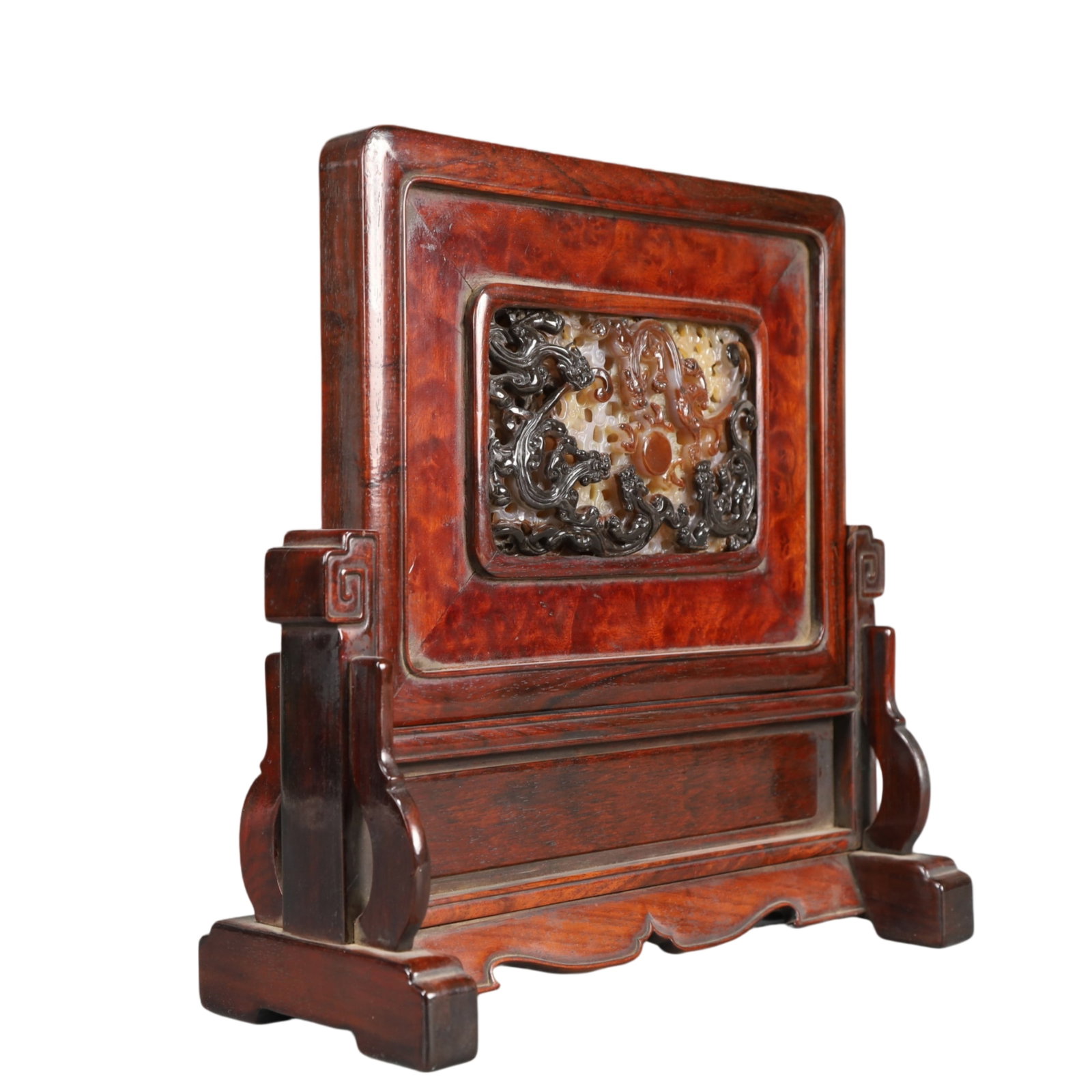 A Precious Agate Auspicious Beast Table Screen - 3