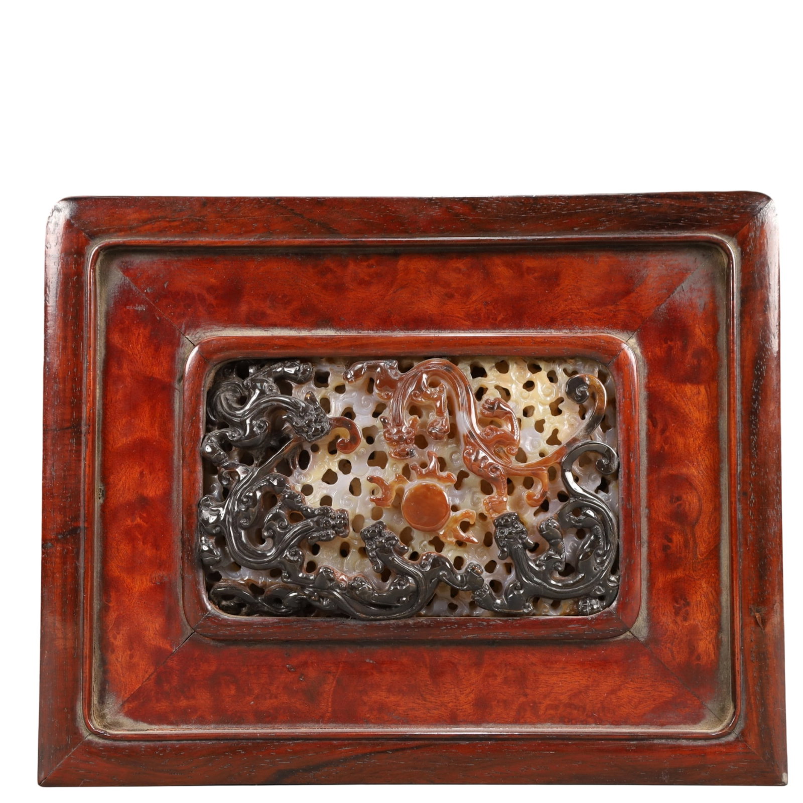A Precious Agate Auspicious Beast Table Screen - 5