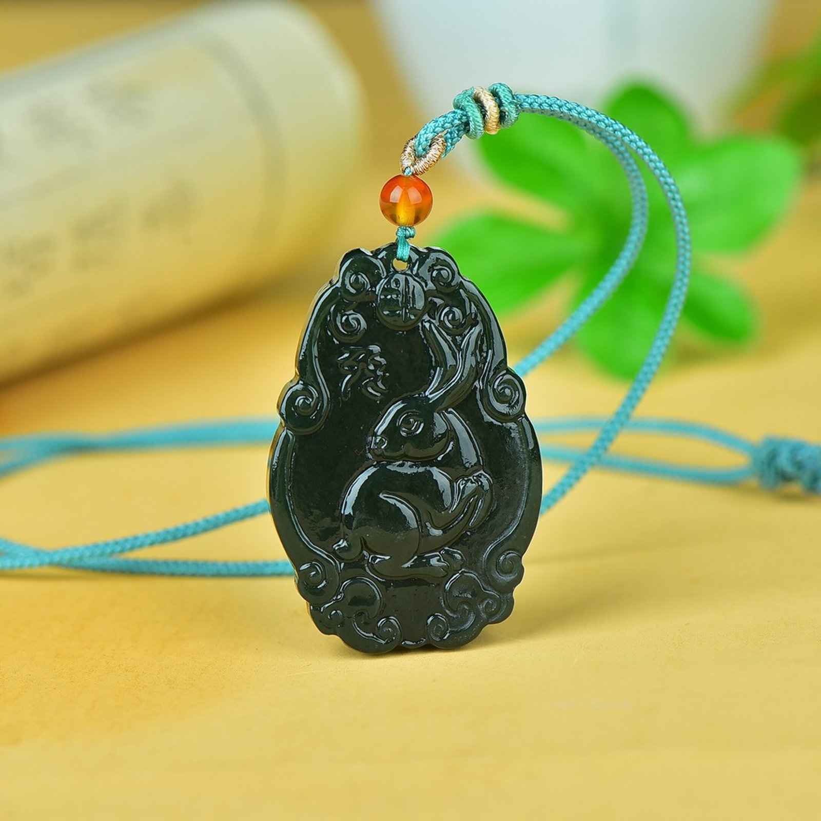 An Exquisite Jasper Rabbit Pattern Pendant - 3