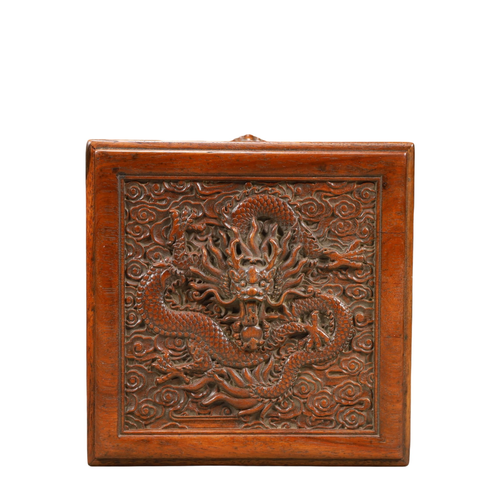 An Exquisite Boxwood Dragon Pattern Box - 3