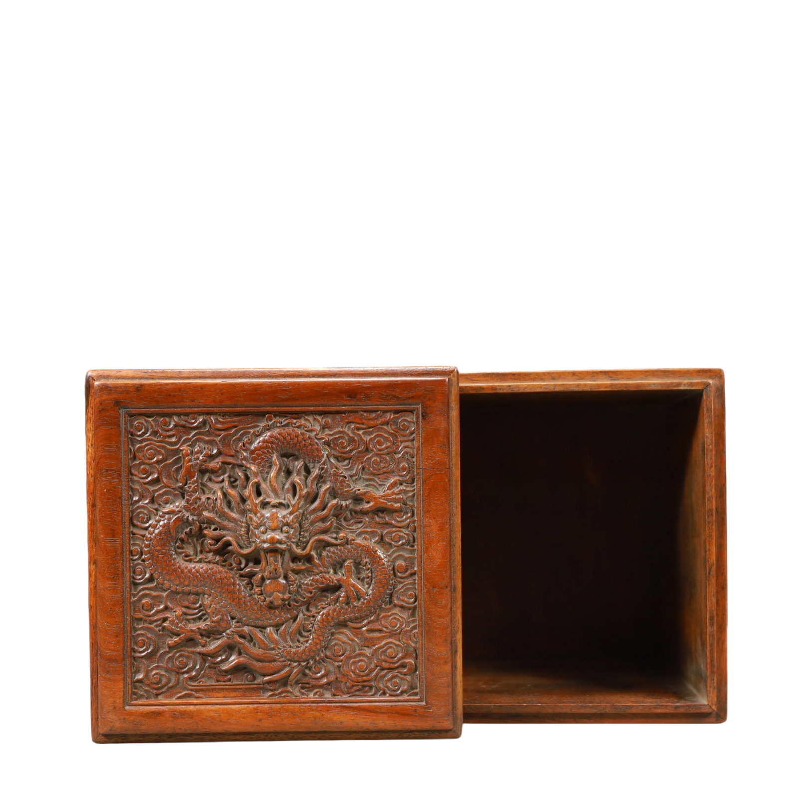 An Exquisite Boxwood Dragon Pattern Box - 6