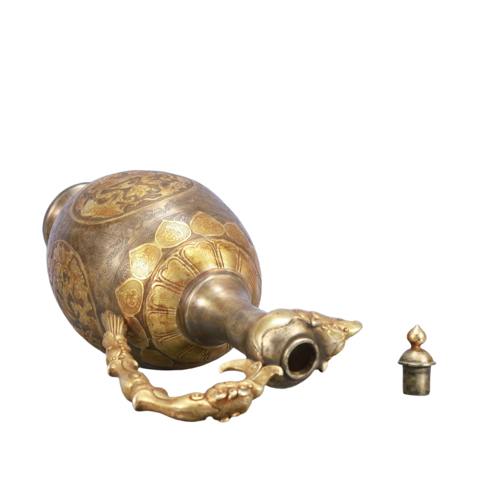 A Huge Gilt Silver Auspicious Beast Pattern Ewer - 10