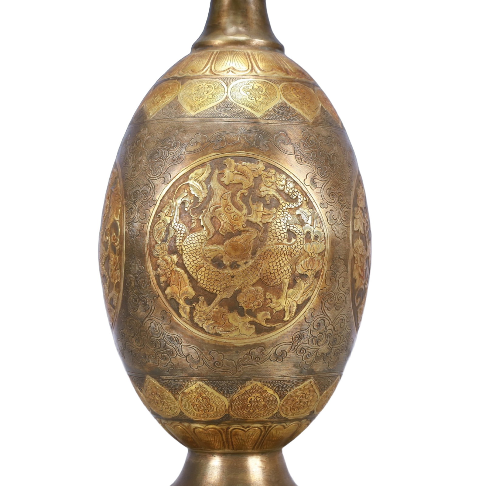 A Huge Gilt Silver Auspicious Beast Pattern Ewer - 6