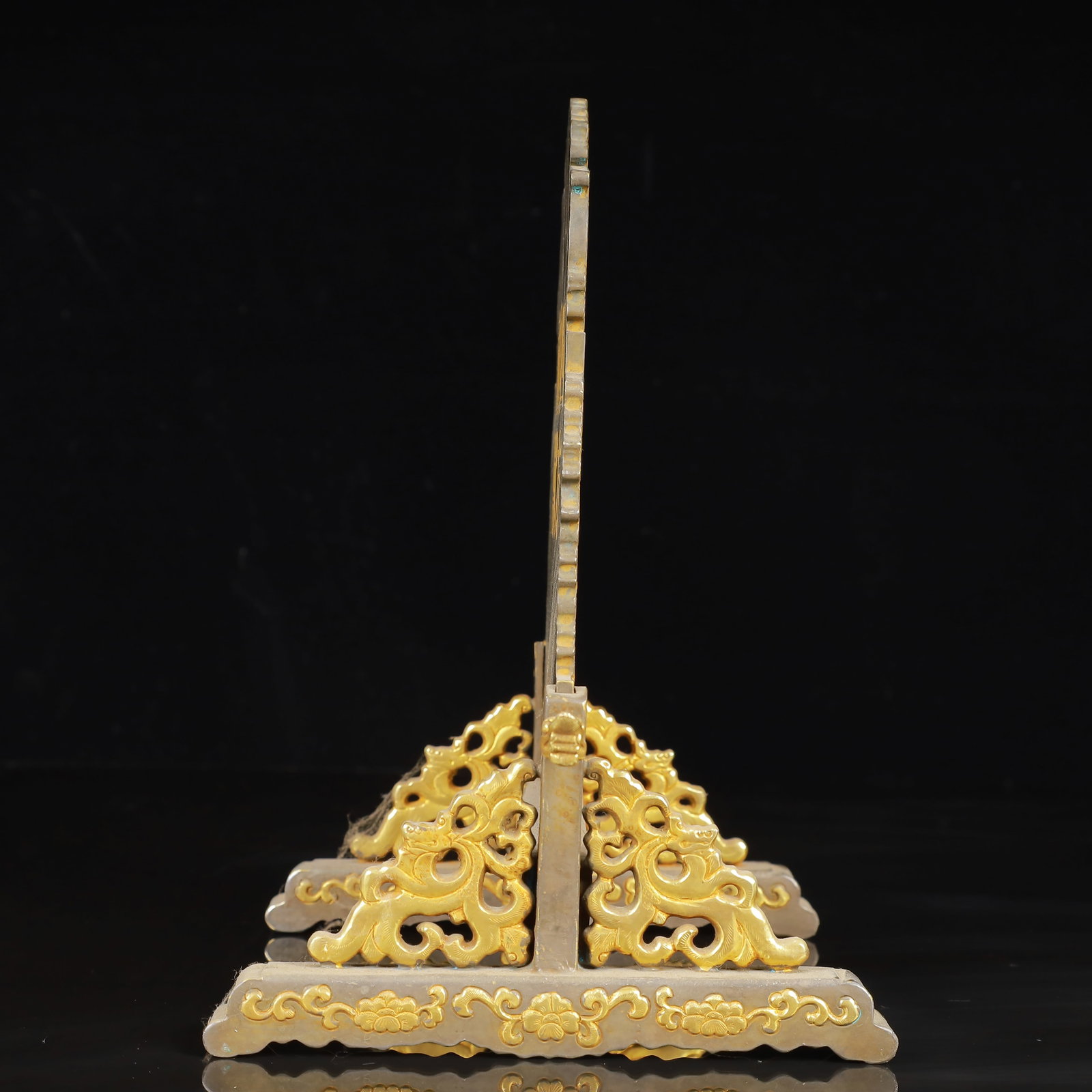 An Exquisite Gilt Silver Auspicious Beast Pattern Screen - 8