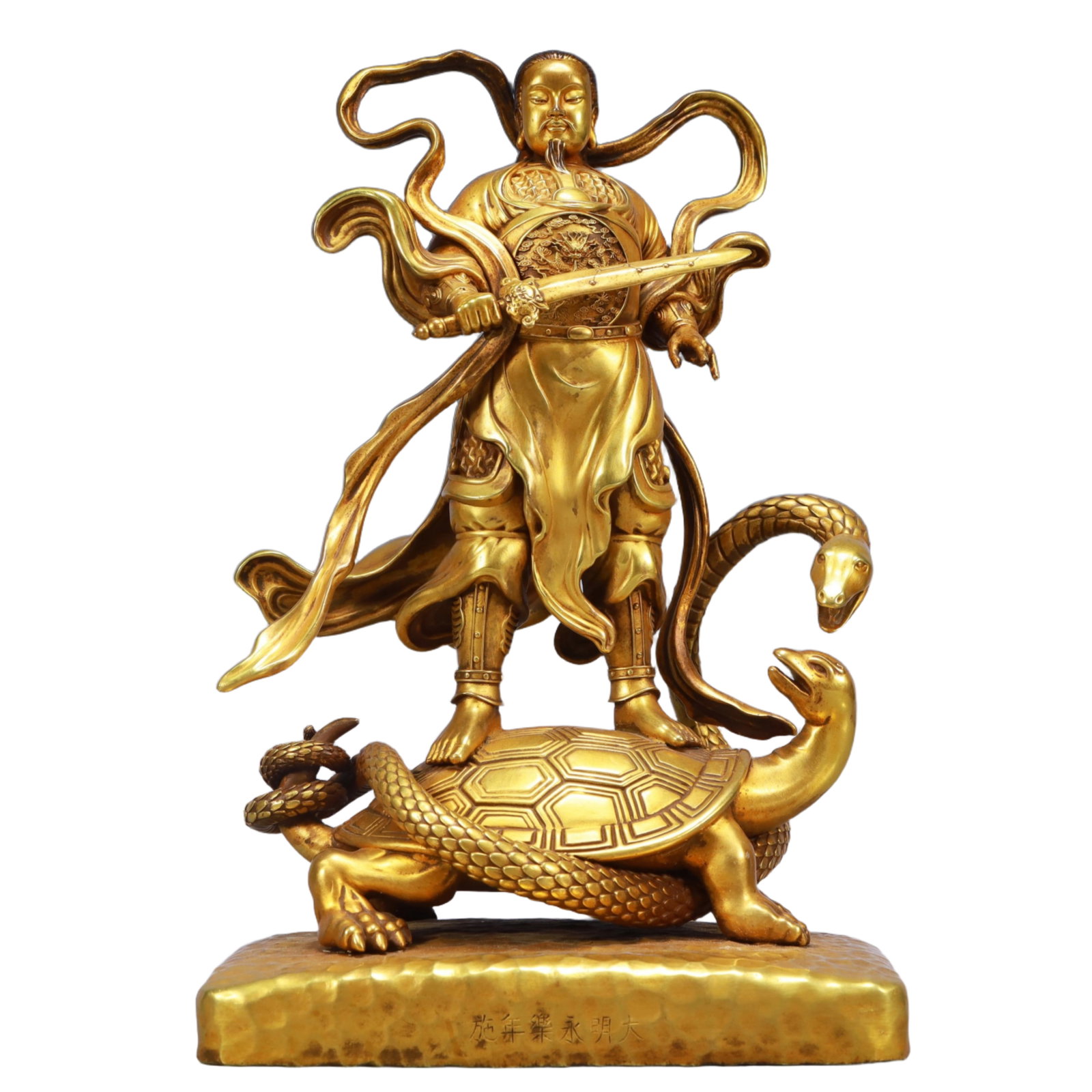 A Solemn Gilt Bronze Buddha Statue: A Solemn Gilt Bronze Buddha Statue,Ming Dynasty, China,Yongle Six-character Mark,Size:7.5inx5.1inx11.4in,Weight:4200g 铜鎏金佛像,中国明代,永