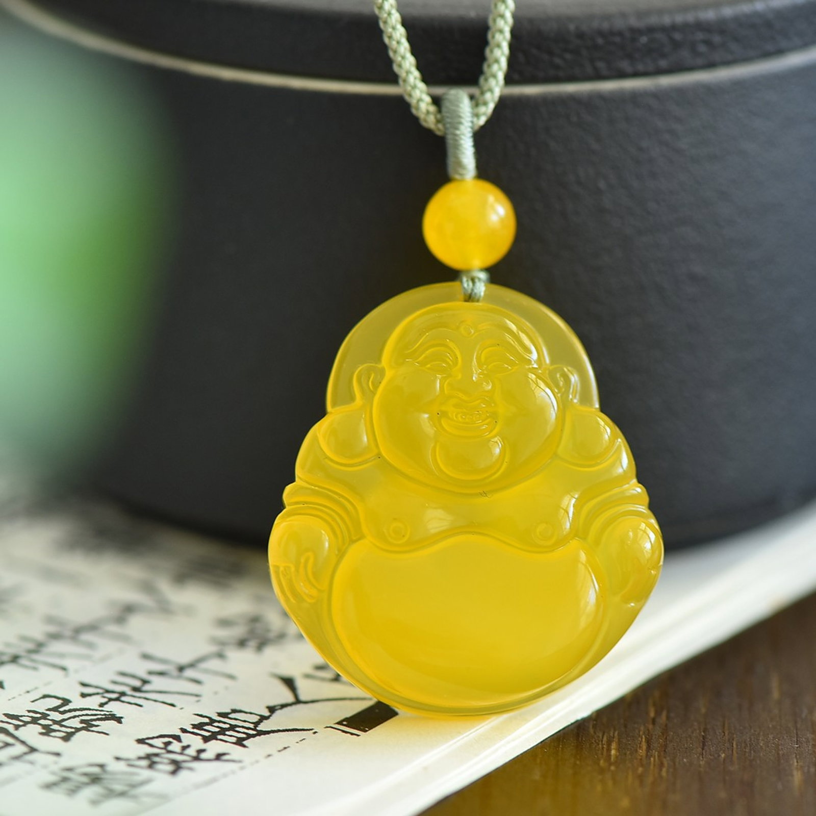 An Exquisite Statue of Maitreya Buddha Pendant: An Exquisite Statue of Maitreya Buddha Pendant,Size:34mmx38mm 【寓意】福气连连 宽容大度