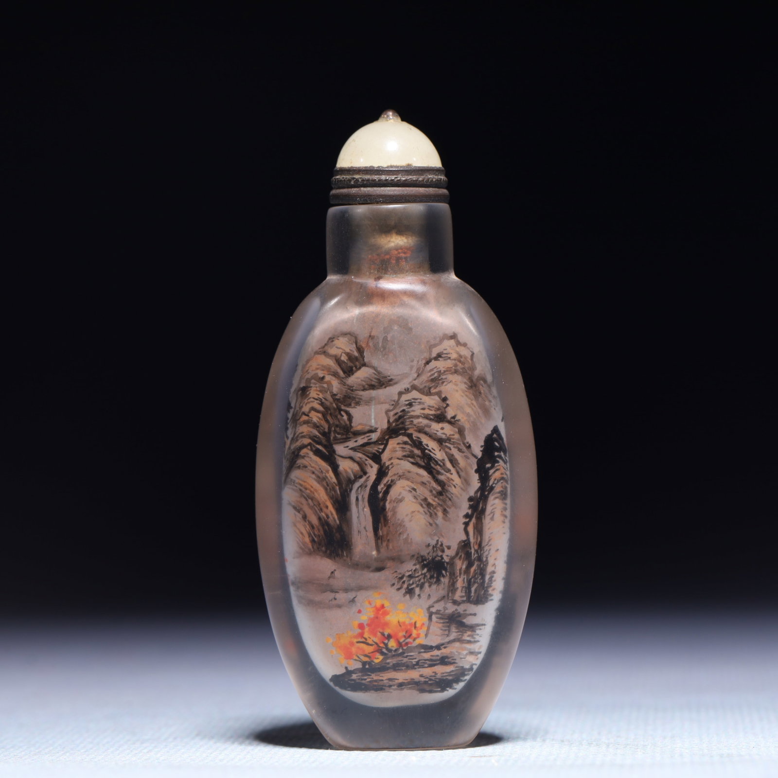 An Exquisite Crystal Landscape Pattern Snuff Bottle - 5