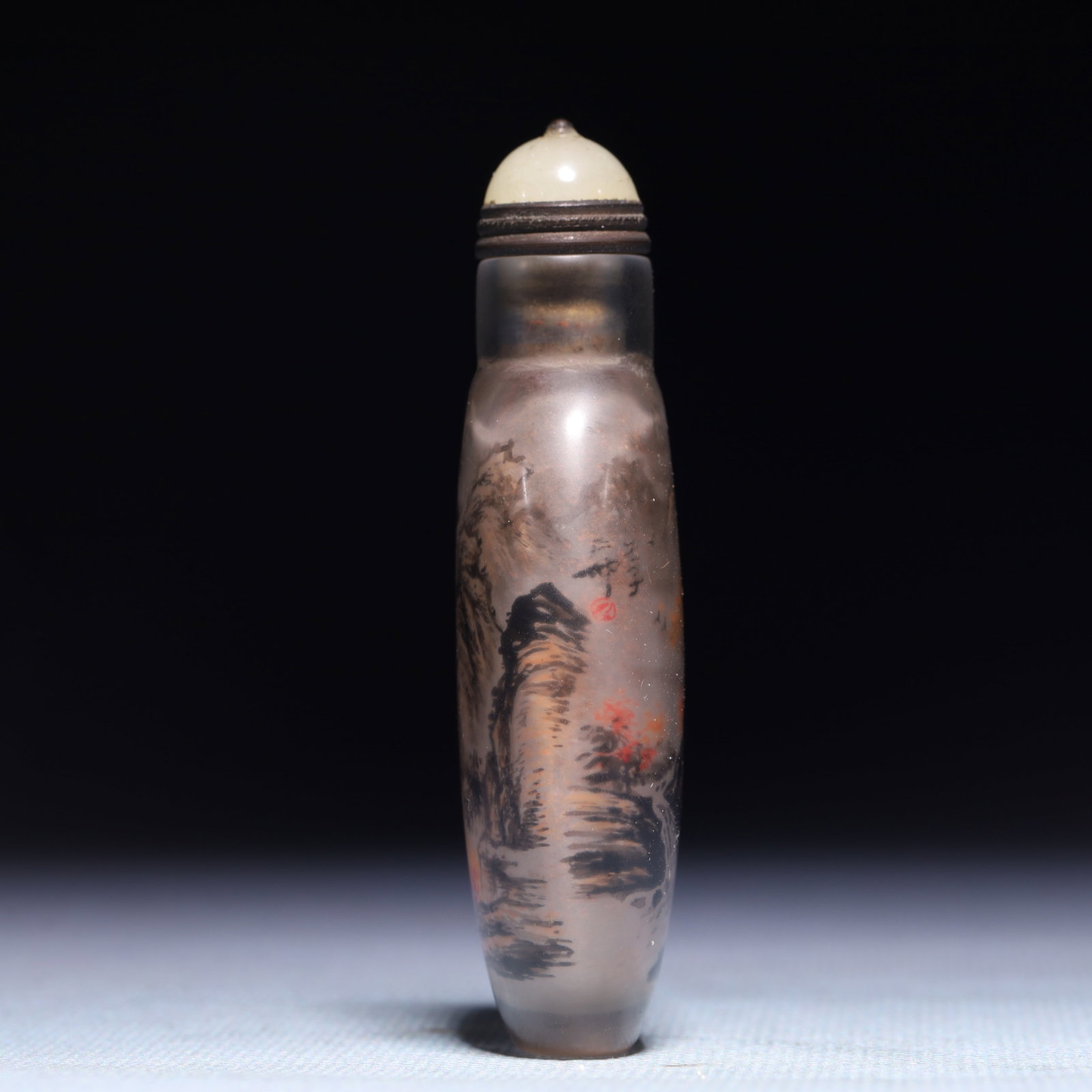 An Exquisite Crystal Landscape Pattern Snuff Bottle - 6