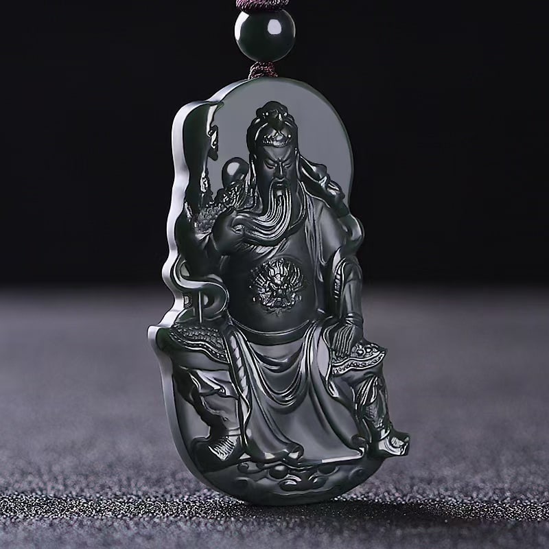An Exquisite Cyan jade Statue of Guangong Pendant: An Exquisite Cyan jade Statue of Guangong Pendant 青玉关公像挂件