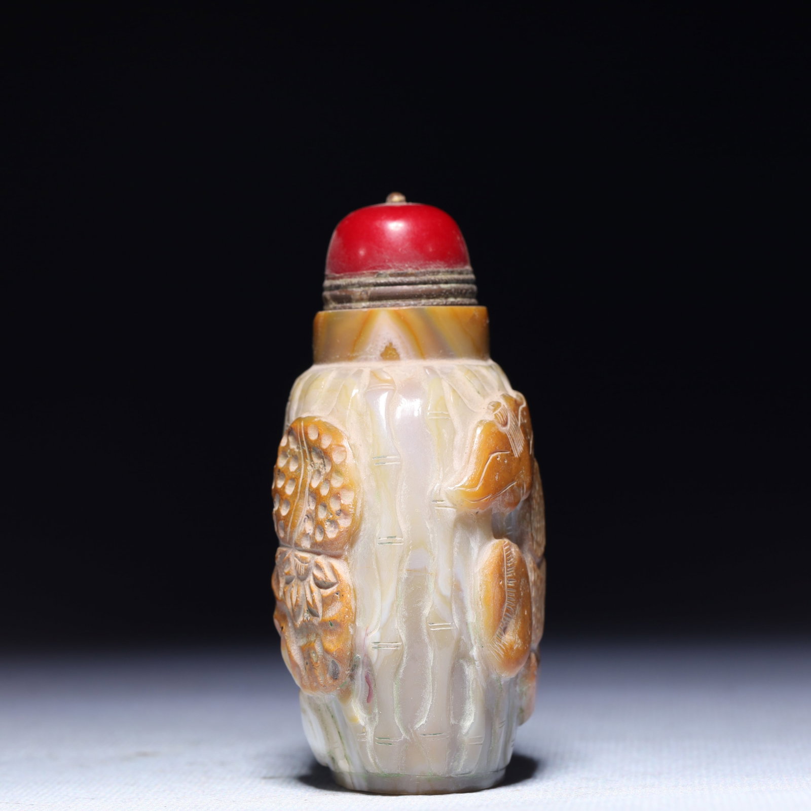 An Exquisite Agate Bamboo Pattern Snuff Bottle - 3