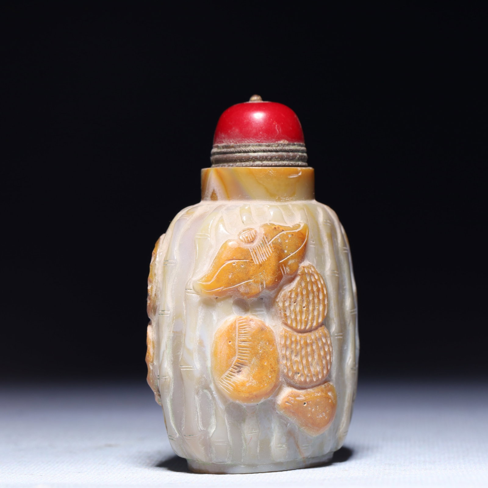 An Exquisite Agate Bamboo Pattern Snuff Bottle - 4