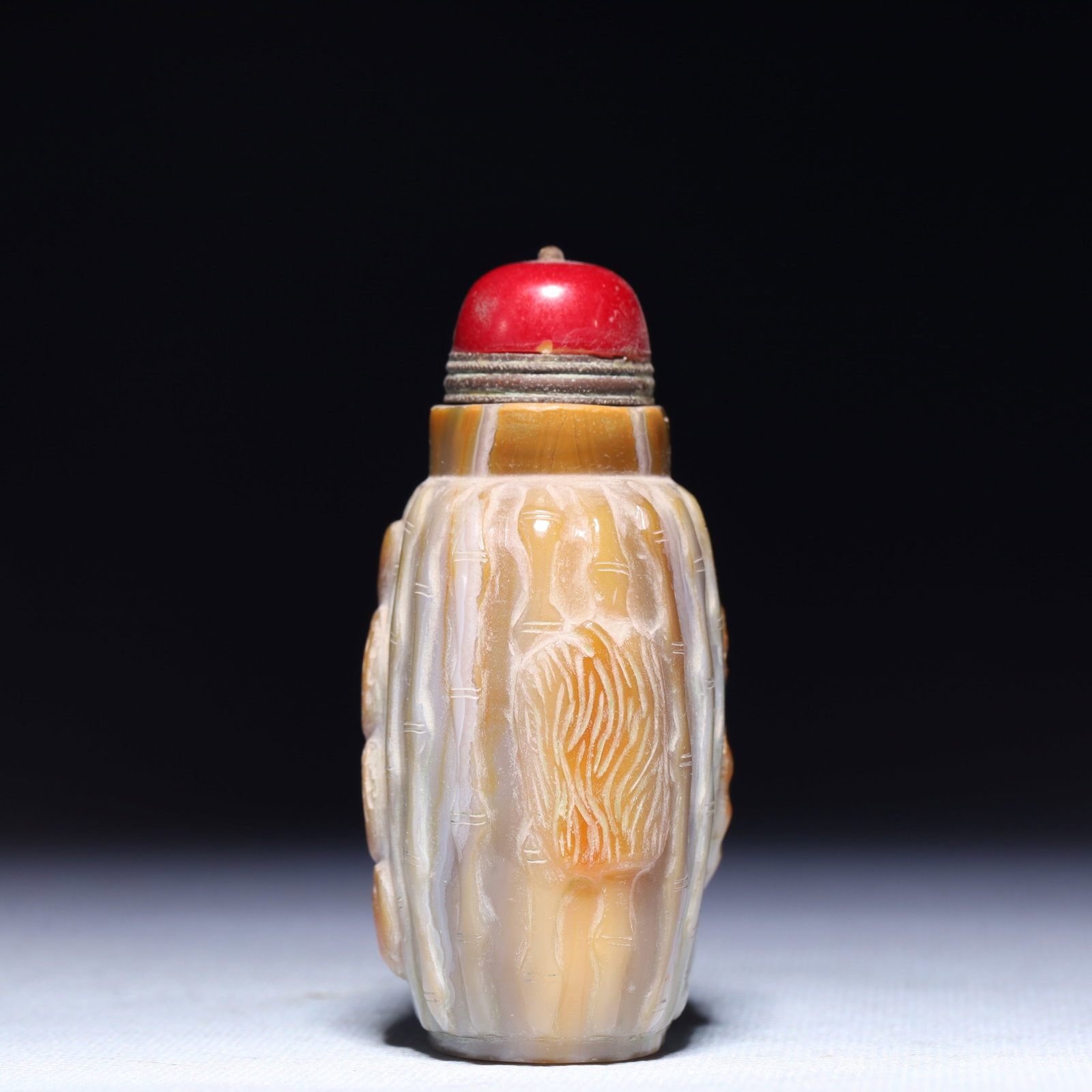 An Exquisite Agate Bamboo Pattern Snuff Bottle - 6