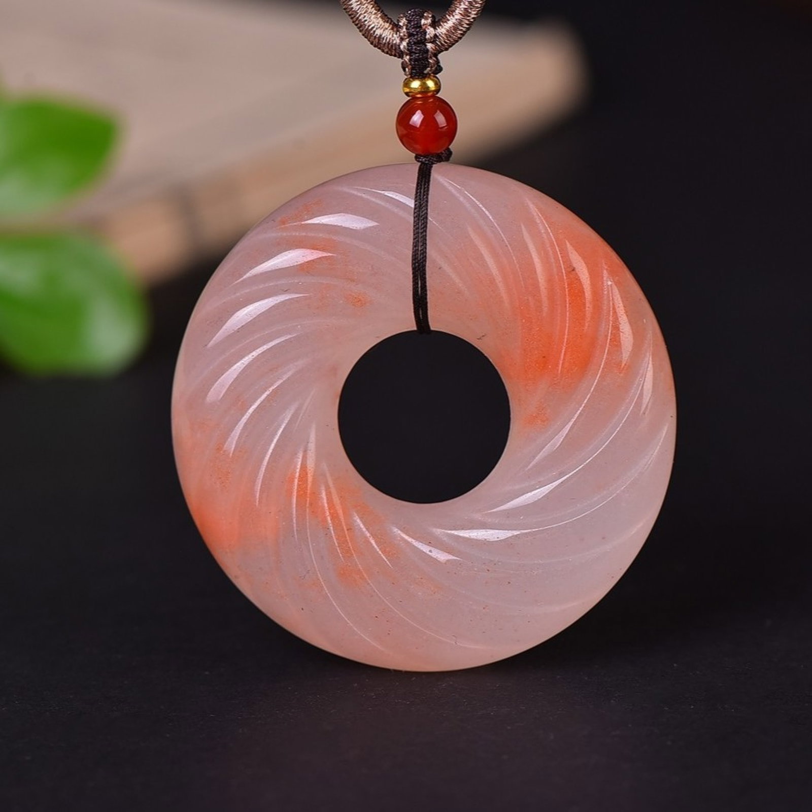 An Exquisite Red Jade Pendant: An Exquisite Red Jade Pendant,Size:2inx2in 红玉挂件