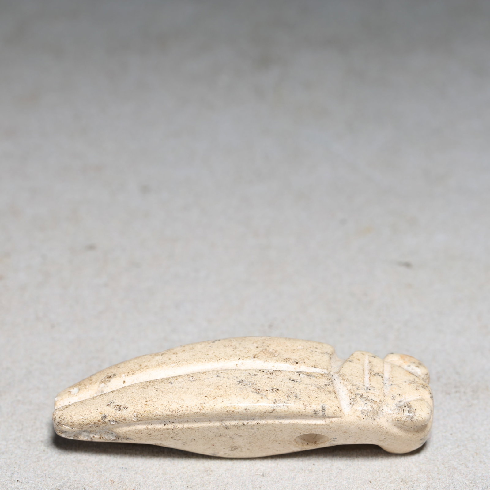 An Archaic Hongshan Culture White chicken bones Cicada Pendant (1 of 7)