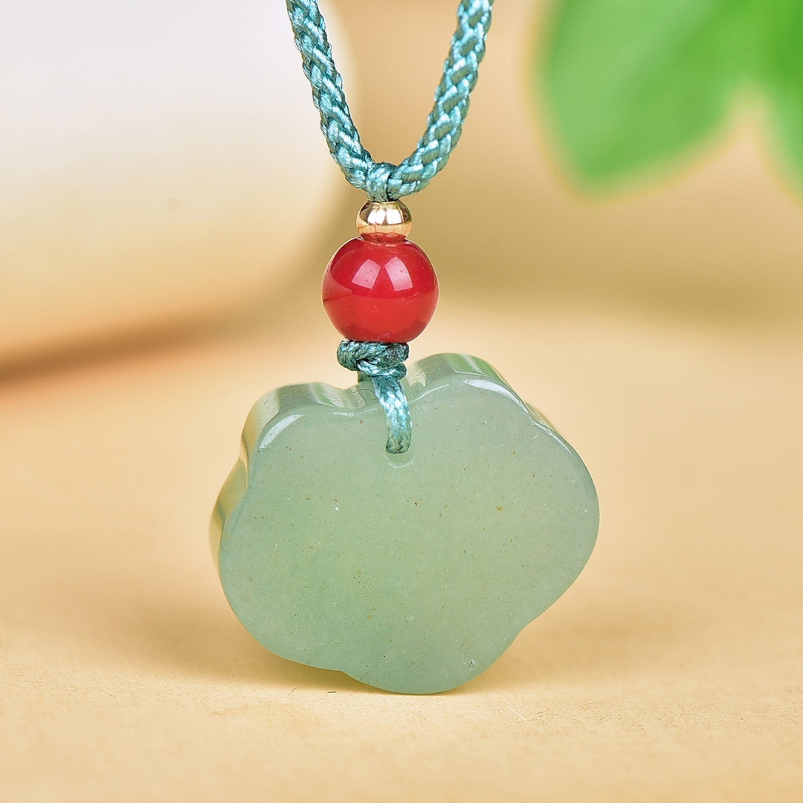 An Exquisite Greenish Jade Auspicious Cloud Pattern Pendant - 4