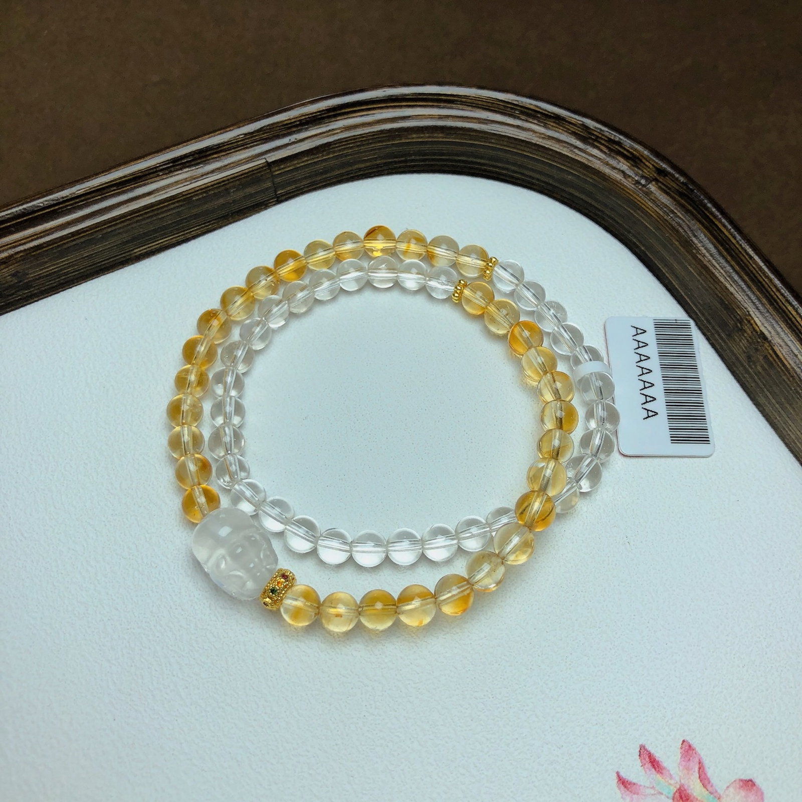 An Exquisite Crystal Bracelet: An Exquisite Crystal Bracelet,Size:0.2in,Weight:16.9g 水晶手串
