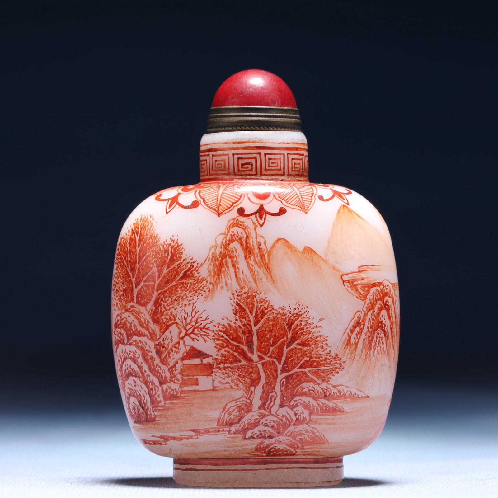 An Exquisite Glass Landscape Pattern Snuff Bottle (1 of 8)