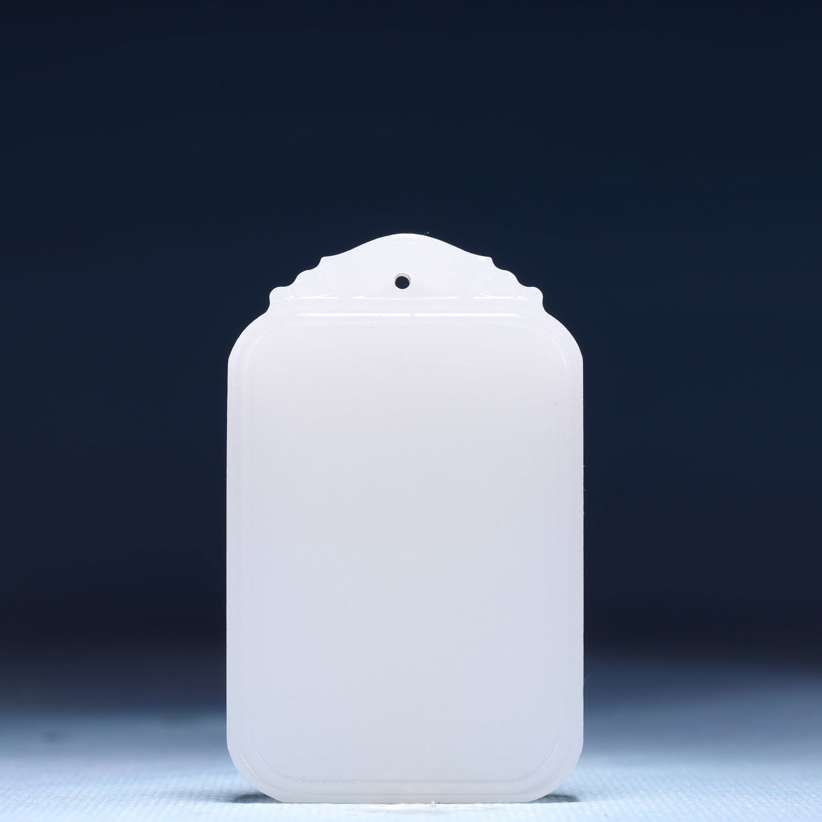 An Exquisite White Jade Pendant: An Exquisite White Jade Pendant,Size:1.6inx0.4inx2.4in,Weight:53g 白玉牌