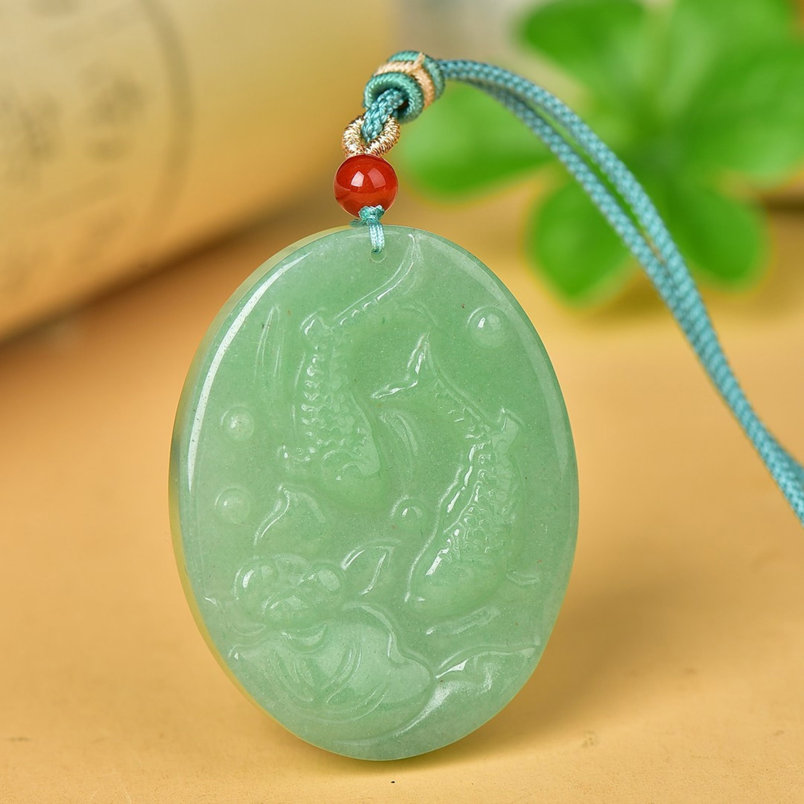 An Exquisite Greenish Jade Fish Pattern Pendant: An Exquisite Greenish Jade Fish Pattern Pendant,Size:1.1inx2in 青玉鱼纹挂件