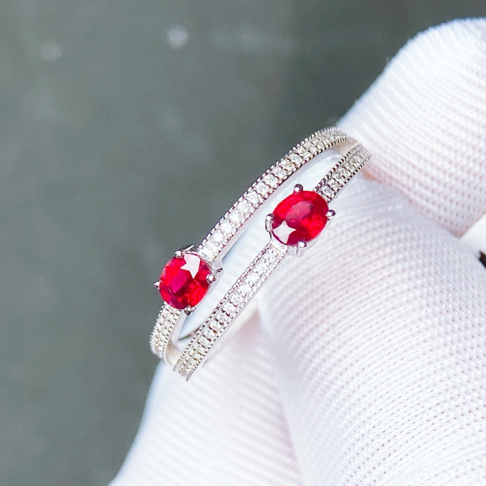 0.5Ctw Natural Tanzanite Ruby Ring - 3
