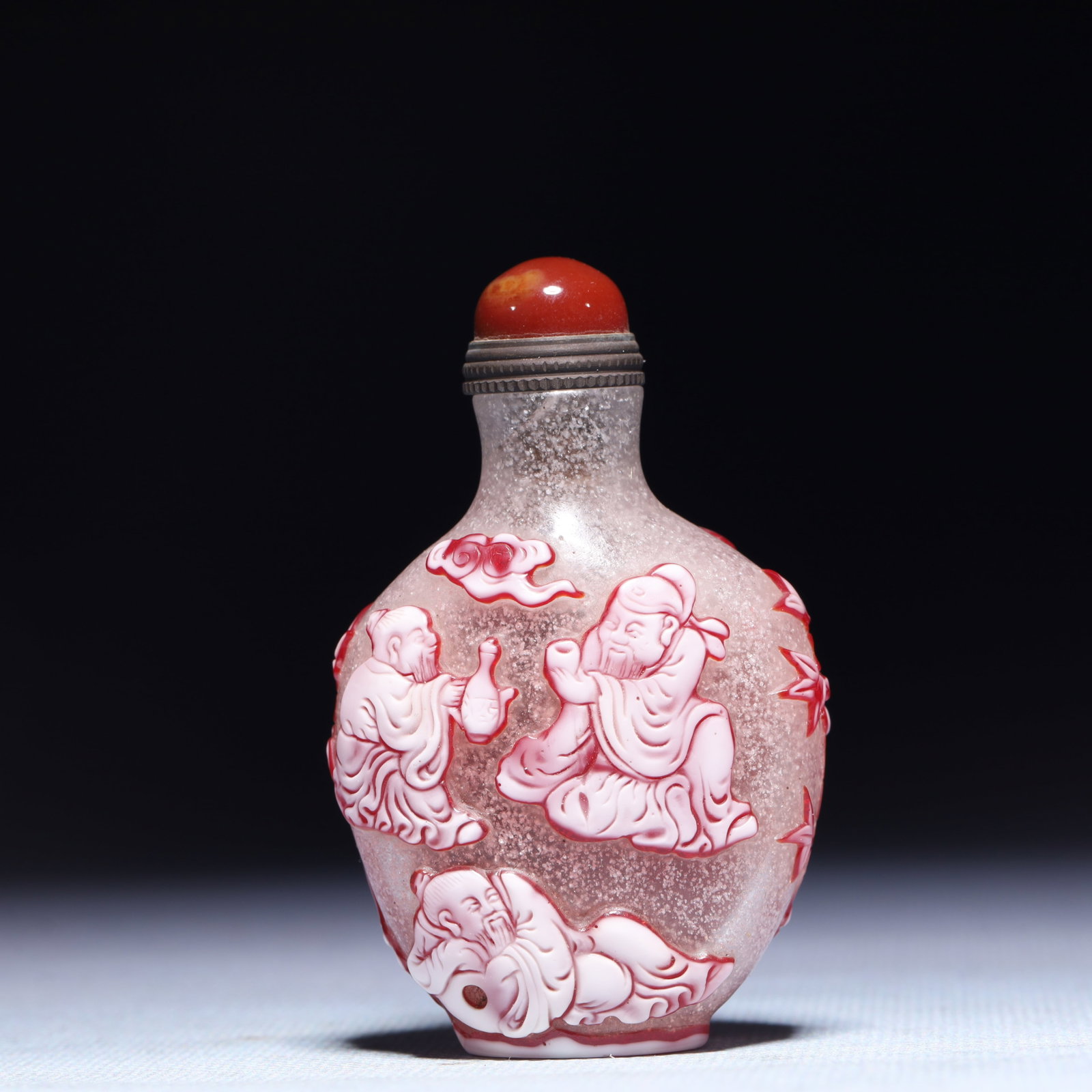 An Exquisite Glass Character and Story Pattern Snuff Bottle (1 of 8)