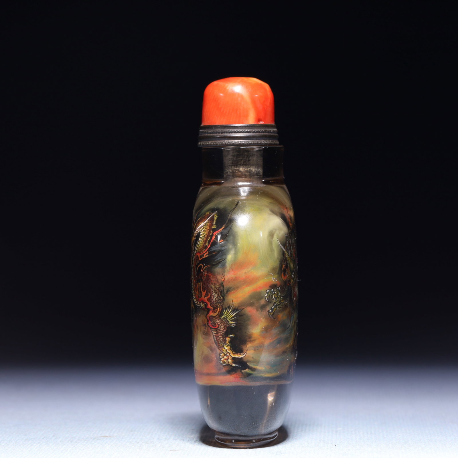An Exquisite Crystal Dragon Pattern Snuff Bottle - 6