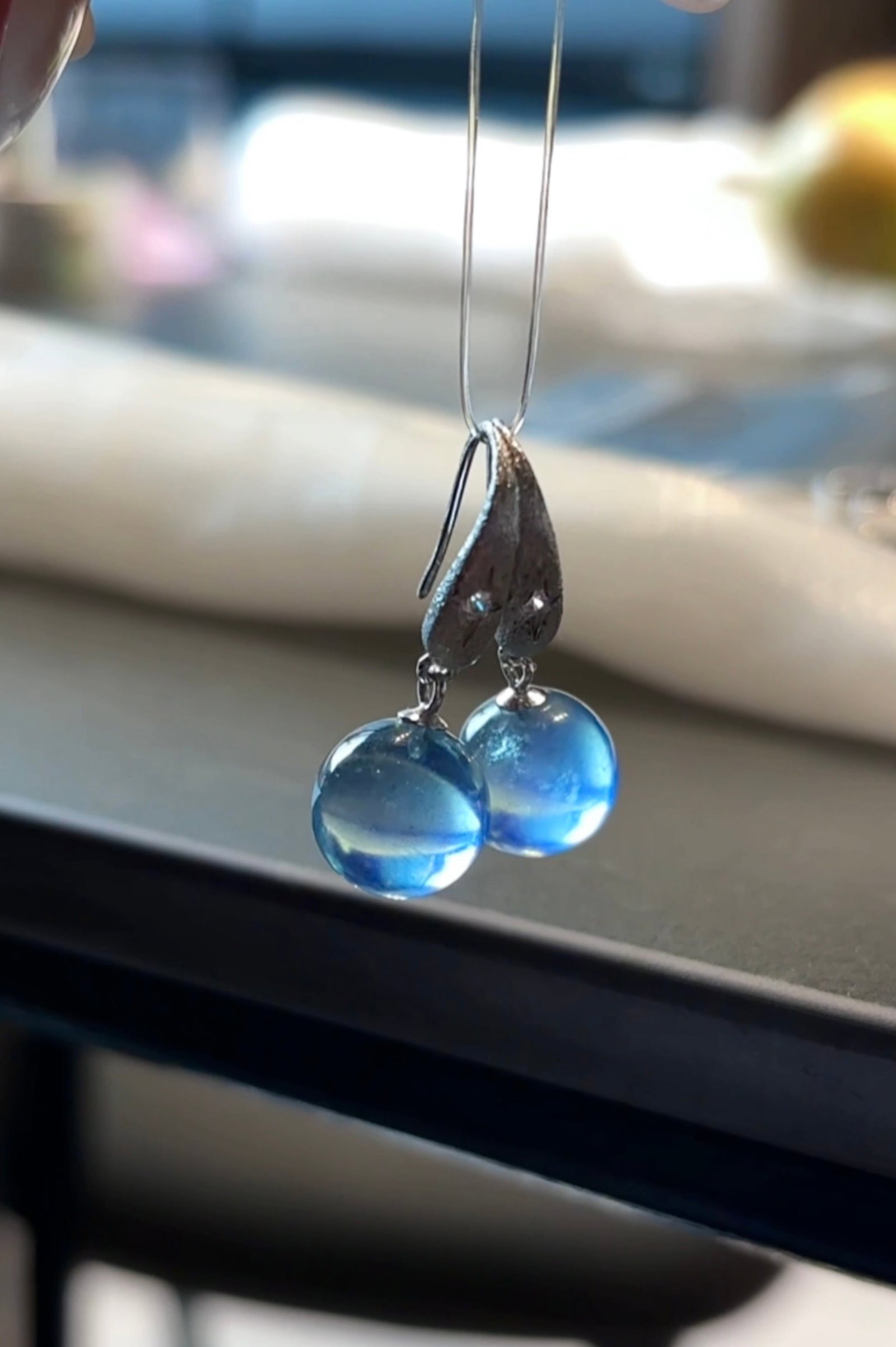 An Exquisite Aquamarine Necklace: An Exquisite Aquamarine Necklace,Size:0.4in,Weight:5g 海蓝宝项链