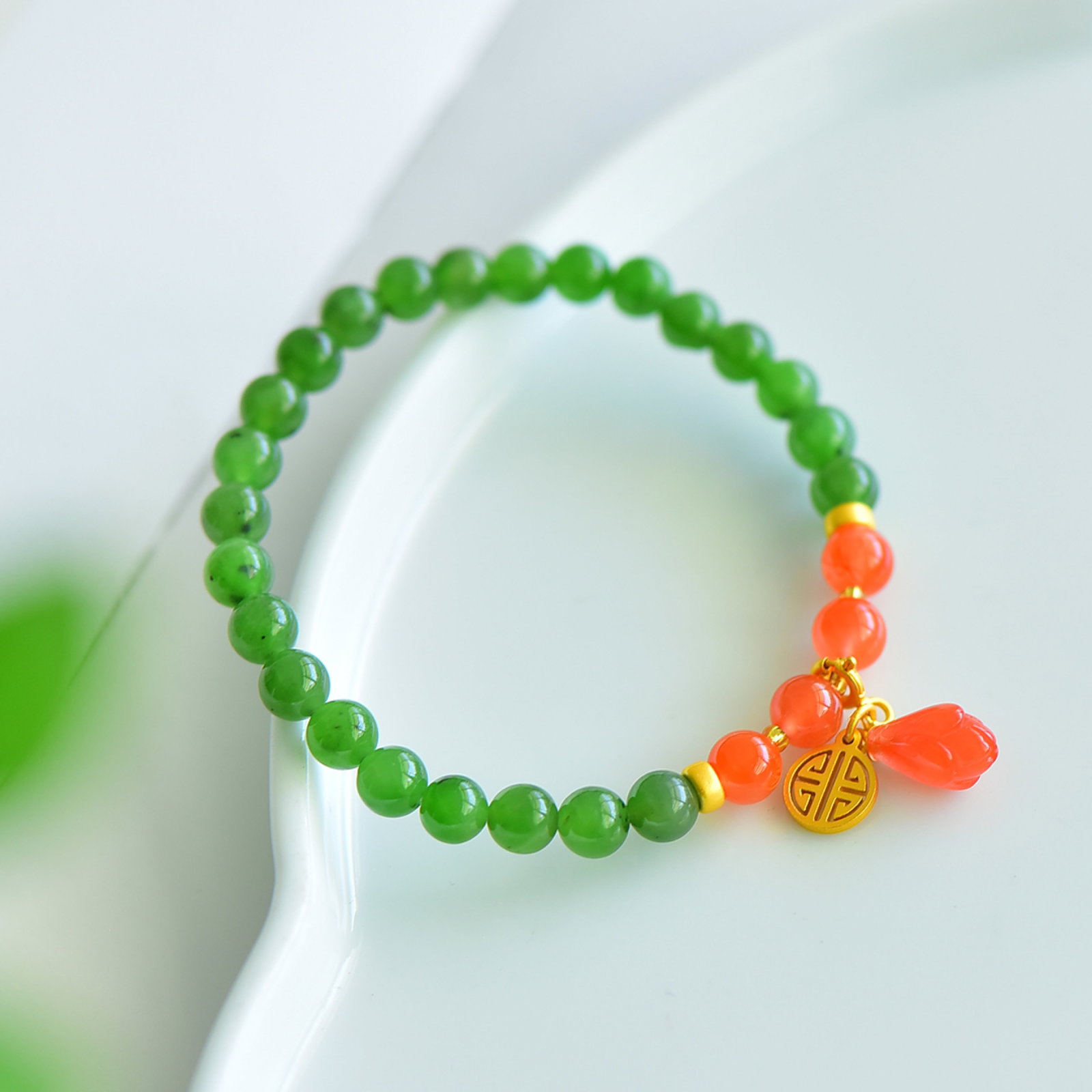 An Exquisite Jasper Bracelets - 5