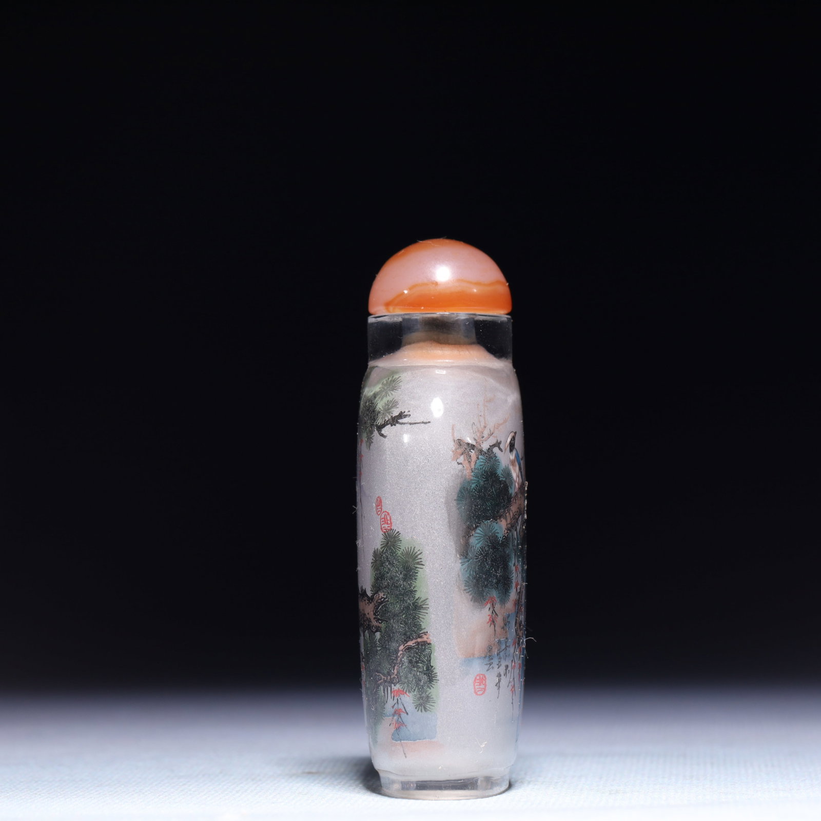 An Exquisite Crystal Bird Pattern Snuff Bottle - 3