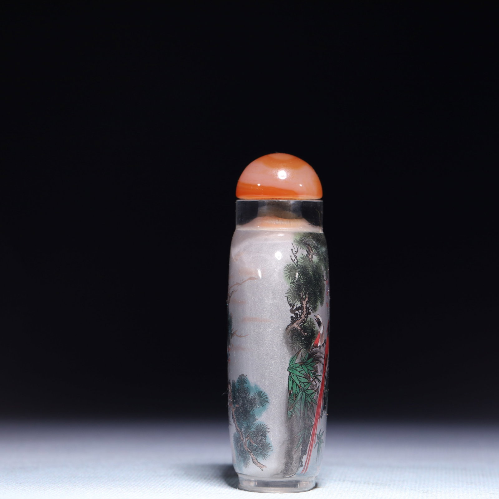 An Exquisite Crystal Bird Pattern Snuff Bottle - 6