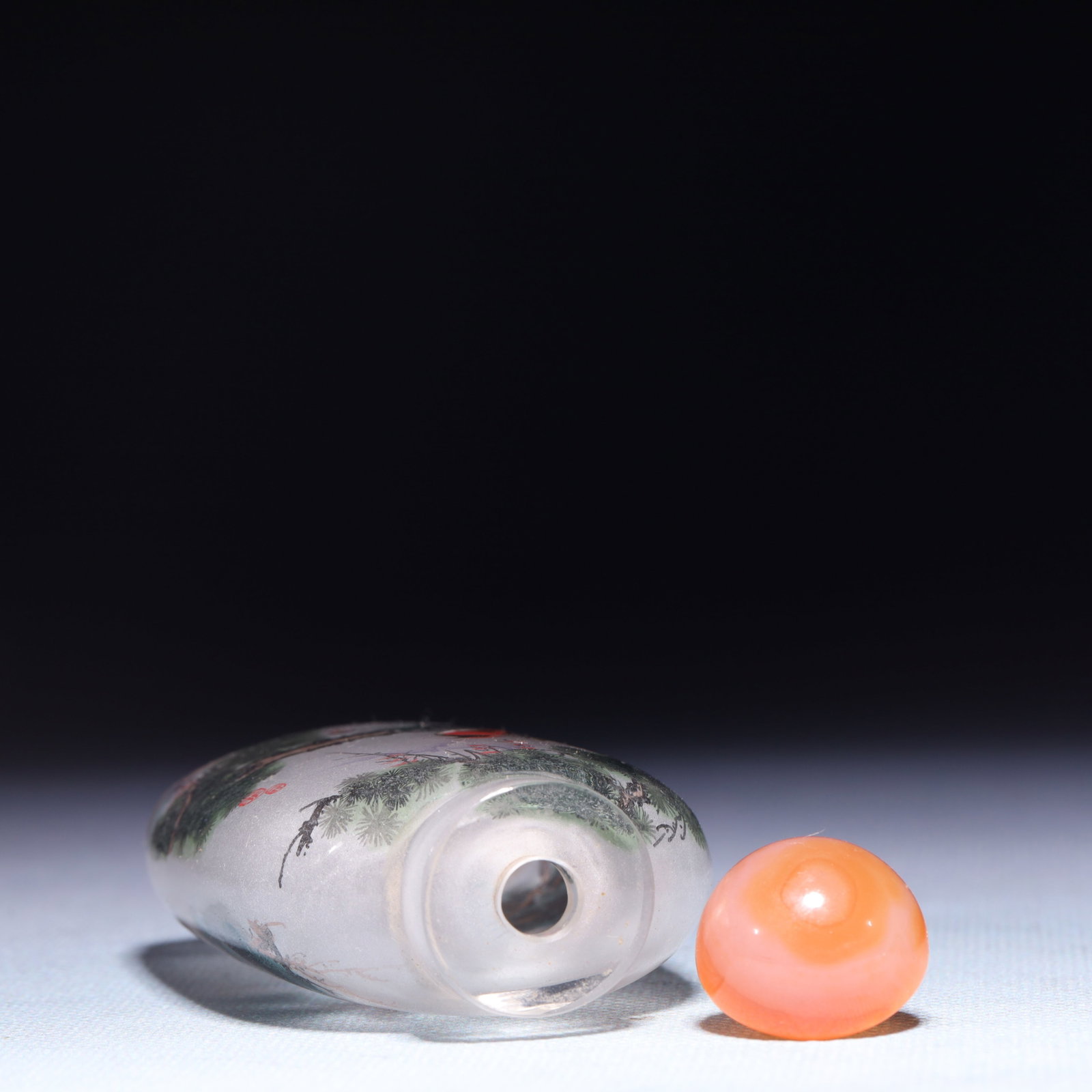 An Exquisite Crystal Bird Pattern Snuff Bottle - 7