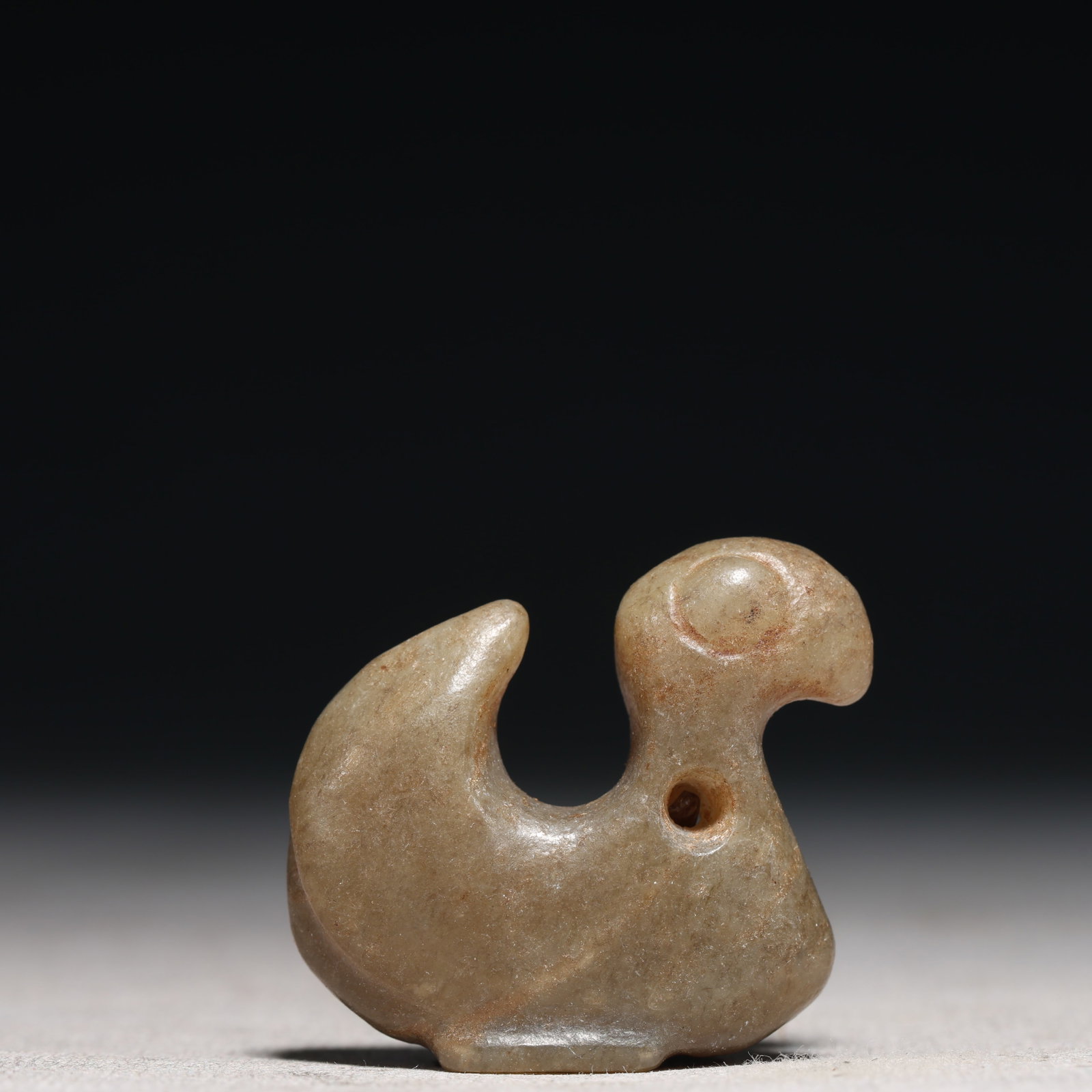 An Archaic Hongshan Culture Yellow Jade Animal Pendant: An Archaic Hongshan Culture Yellow Jade Animal Pendant,Ancient Time, China,Size:1.6inx0.6inx1.4in Weight:34.6g 红山文化黄玉动物挂件,新