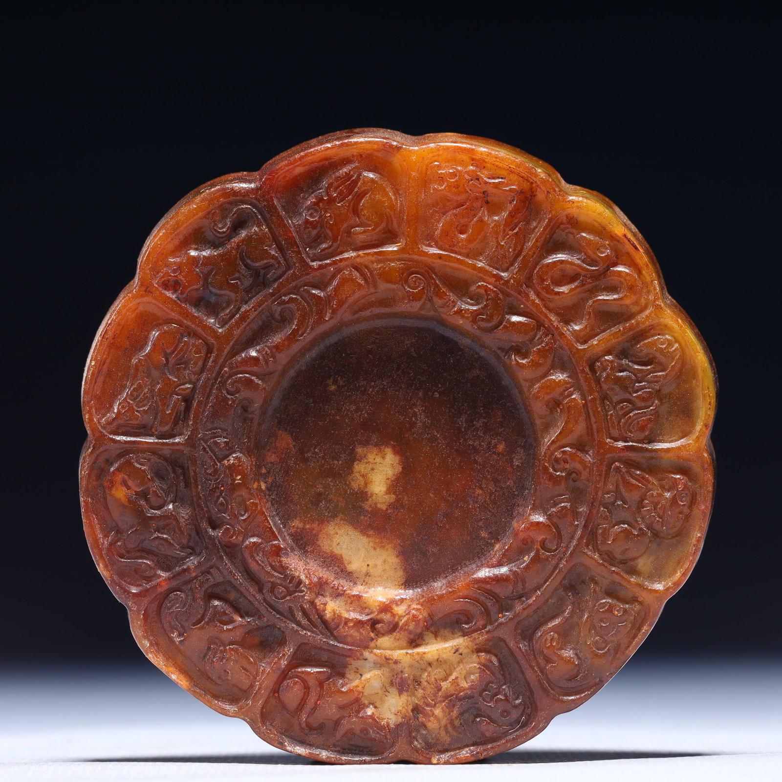 An Exquisite Archaic Jade the Twelve Chinese Zodiac Signs Pattern Ornament: An Exquisite Archaic Jade the Twelve Chinese Zodiac Signs Pattern Ornament,Ancient Time,China,Size:3inx0.4in,Weight:134g 高古玉十二生肖纹摆件