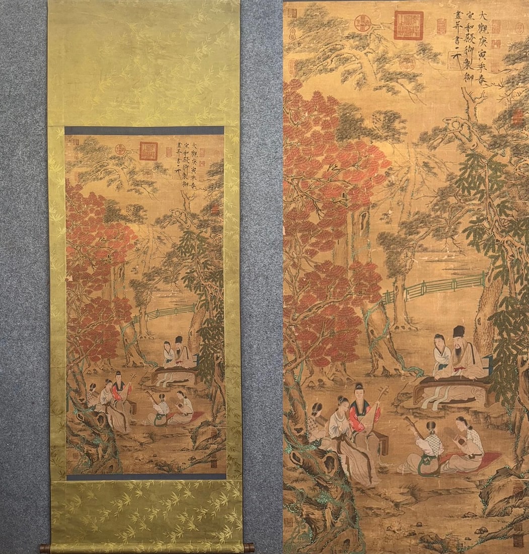 A Chinese Vertical Scroll Ink Painting of Character and Story on Silk,Zhao Ji: A Chinese Vertical Scroll Ink Painting of Character and Story on Silk,Zhao Ji,Size:28inx60.2in一幅中国水墨绢本人物故事画&#